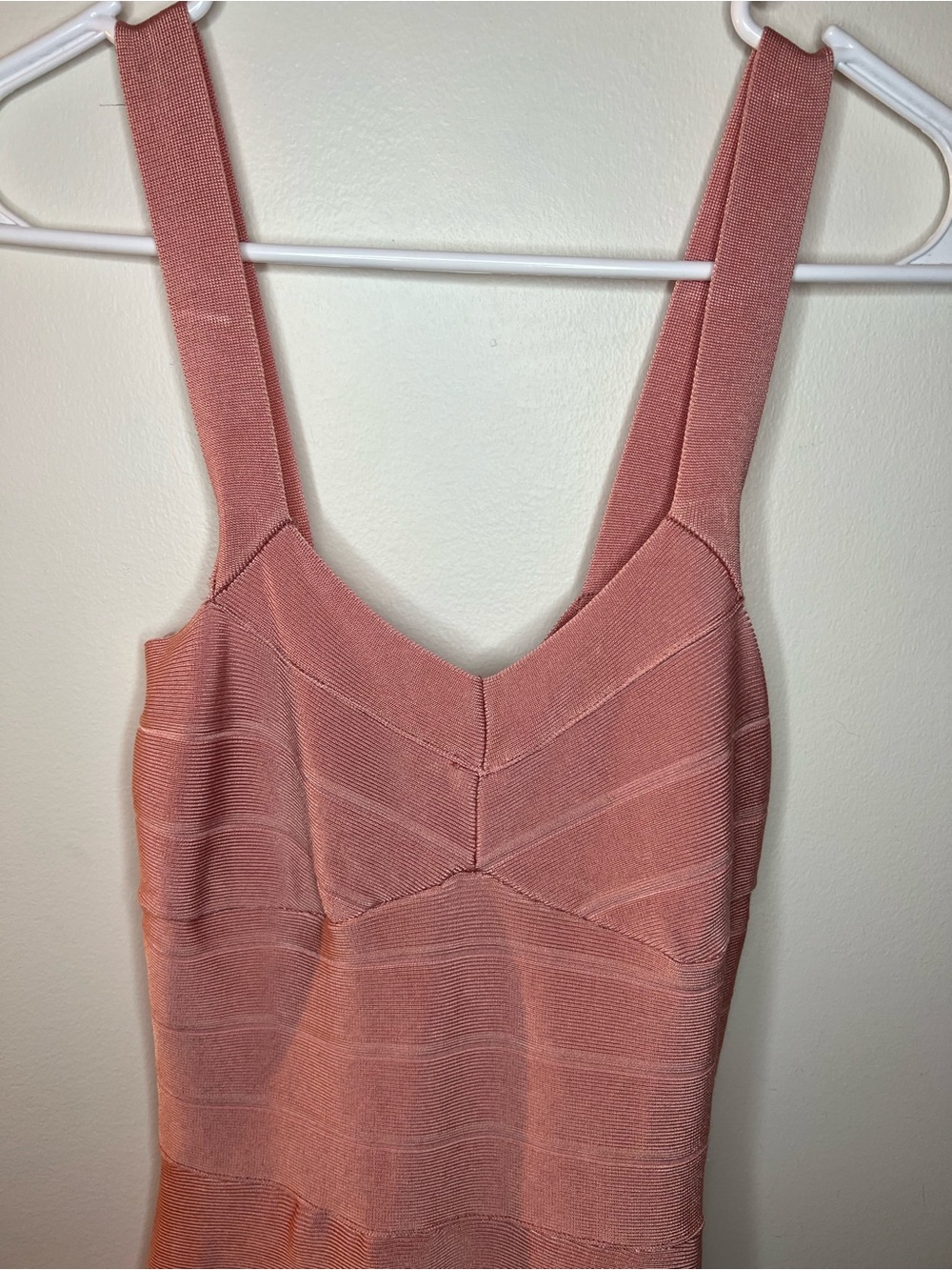 bebe Pink Knit Dress with Textured Banding